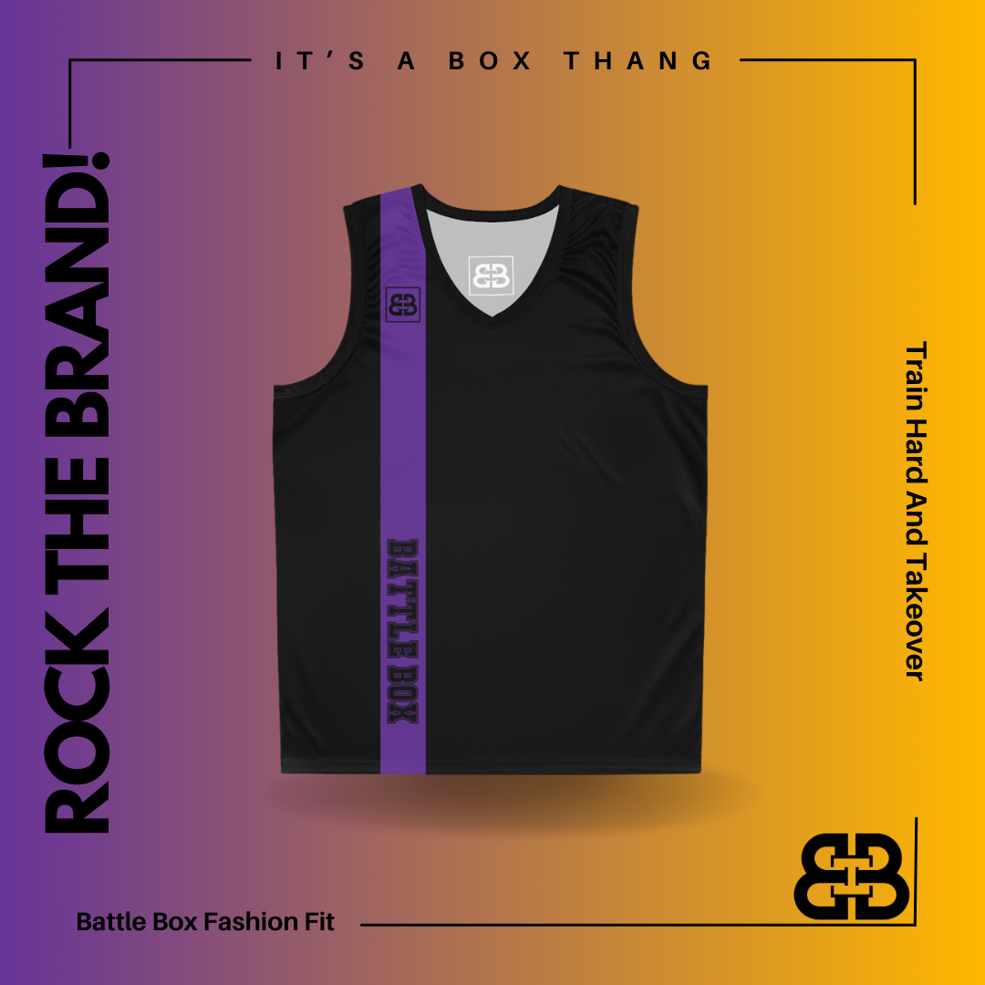 Battle Box Black Purple Basketball Jersey – Battle Box Wellness