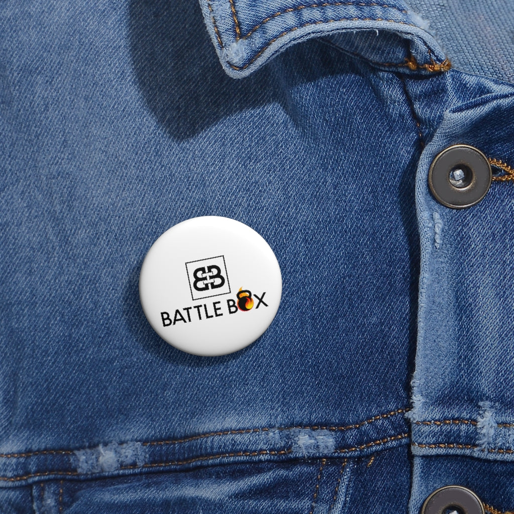 Navy Battle Box Pin Button