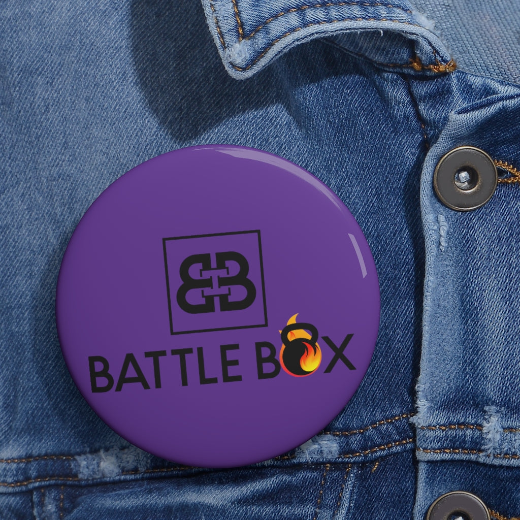 Purple Battle Box Pin Button
