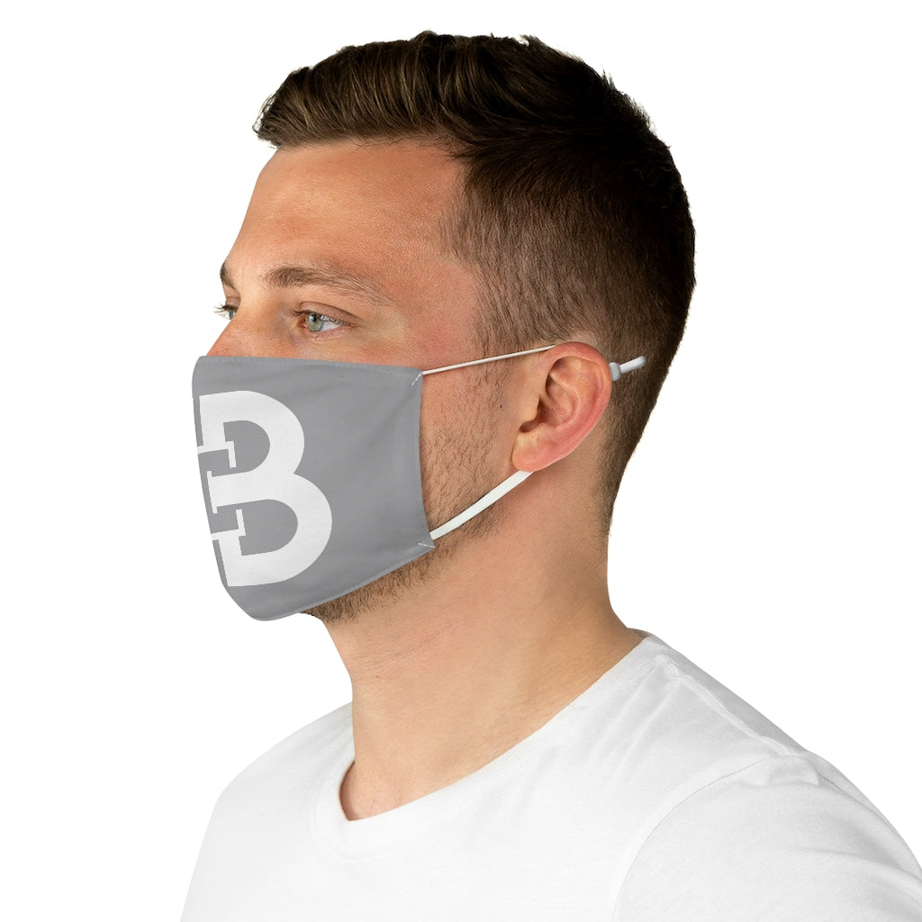 Gray Battle Box Fabric Face Mask