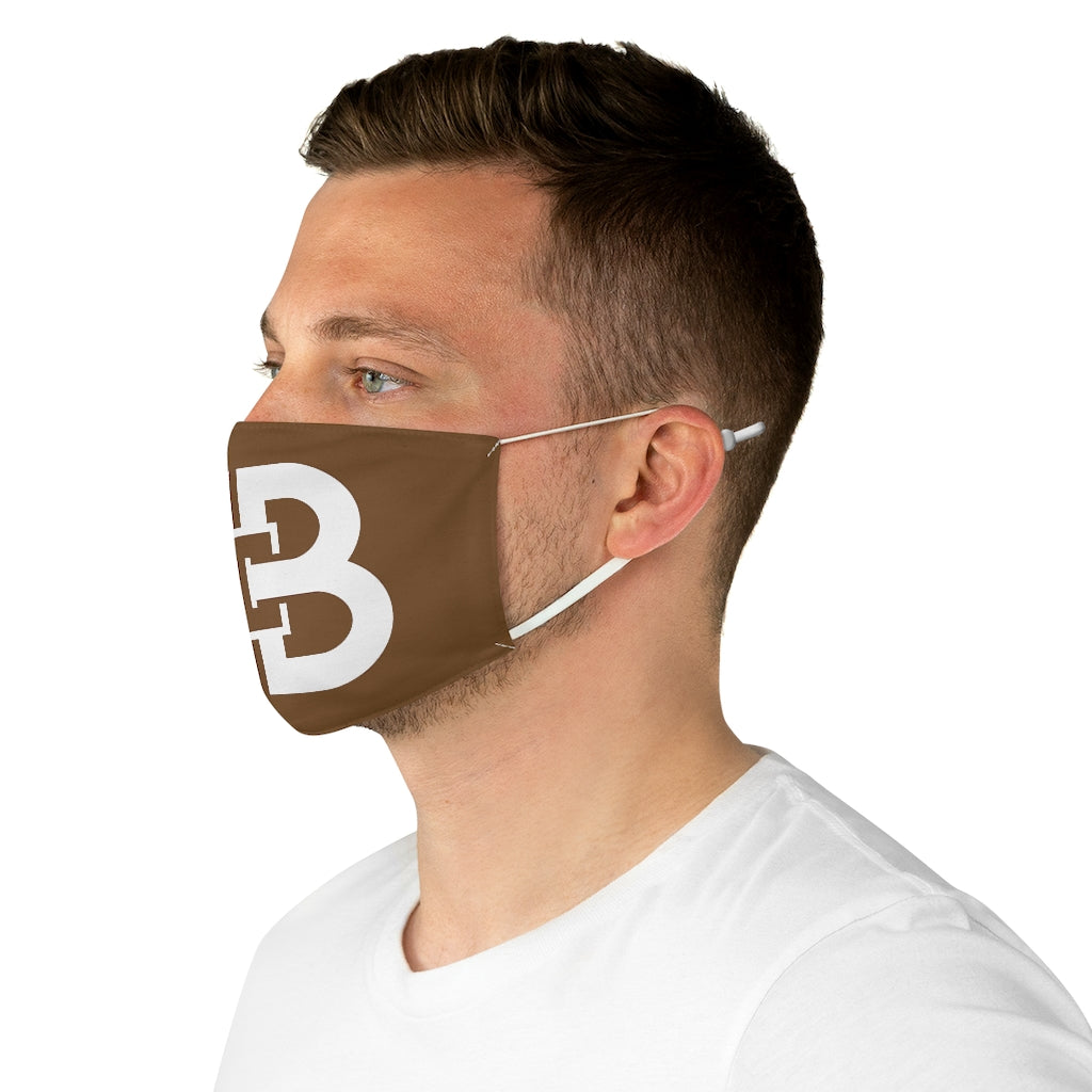 Brown Battle Box Fabric Face Mask