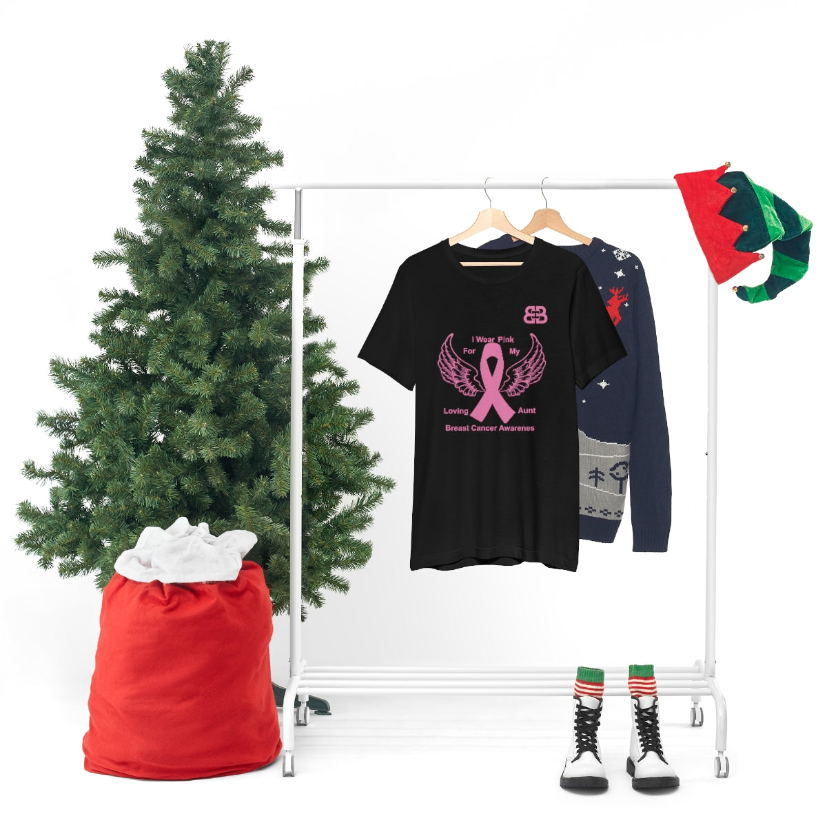 Battle Box Unisex Jersey Short Sleeve Tee - Breast Cancer Awareness Aunt