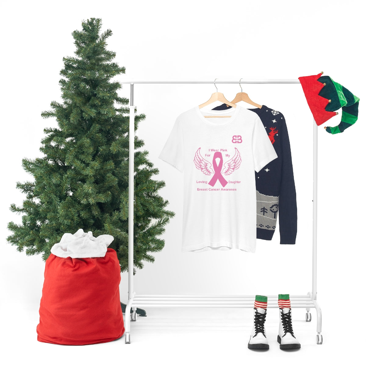 Battle Box Unisex Jersey Short Sleeve Tee - Breast Cancer Awareness Daughter