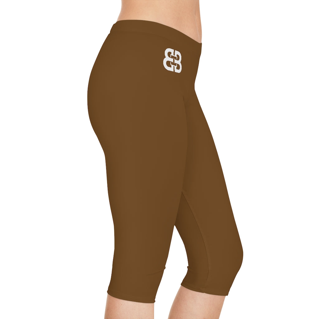 Women's Brown Capri Leggings & Yoga Pants