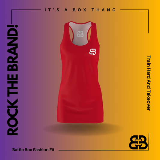 Battle Box Red Tunic Racerback Top