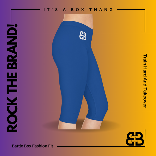 Battle Box [BB] Women's Navy Capri Leggings