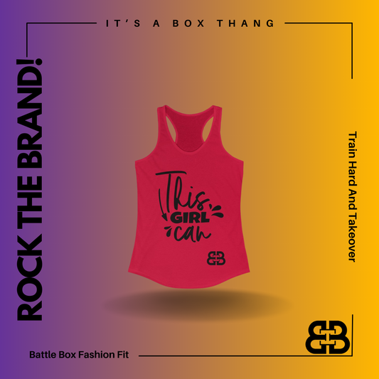 Women's This Girl Can Battle Box Racerback Tank -2A