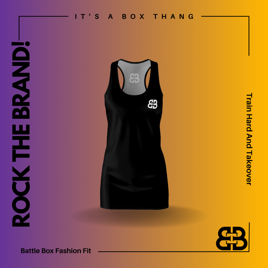 Battle Box Black Tunic Racerback Top