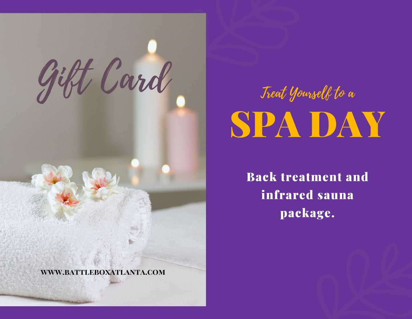 Back Renewal Treatment With Sauna Gift Card