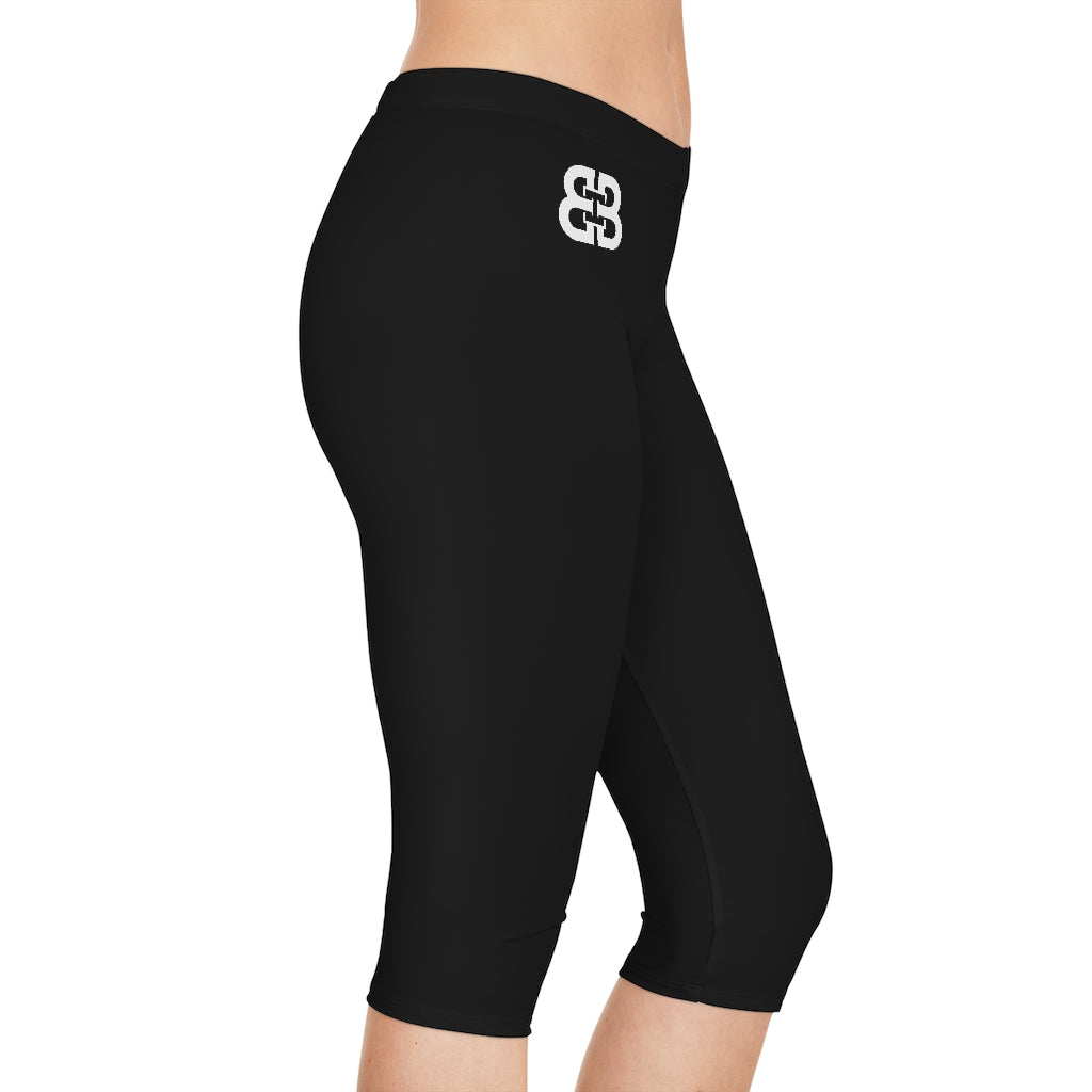 Battle Box [BB] Women's Black Capri Leggings