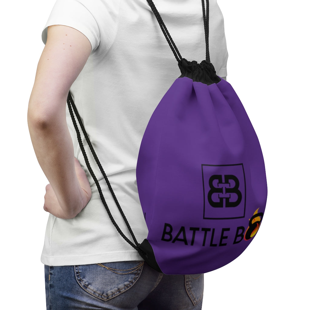 Battle Box Purple Drawstring Bag