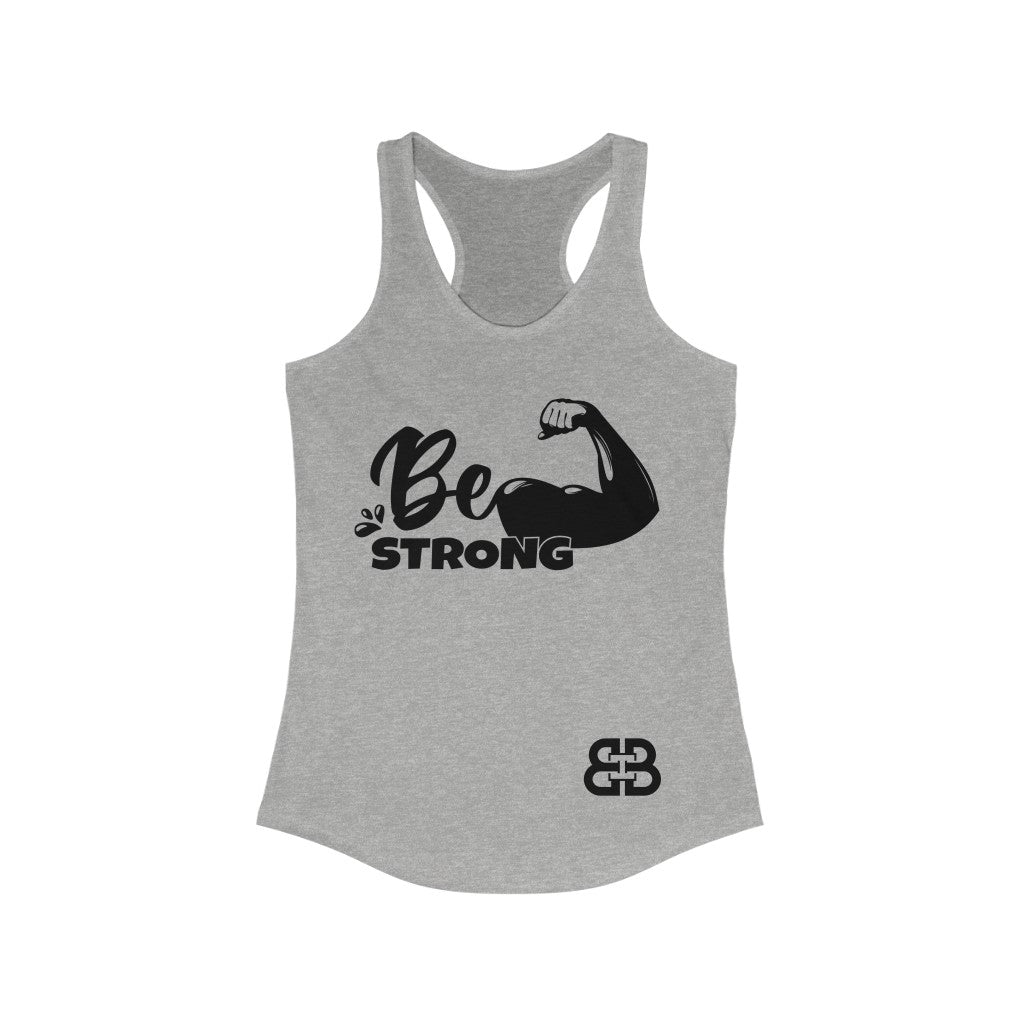 Women's Be Strong Battle Box Racerback Tank -2A