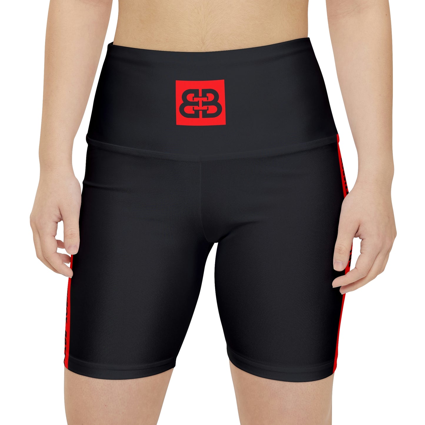 Battle Box Red/Black Women's Workout Shorts-T1