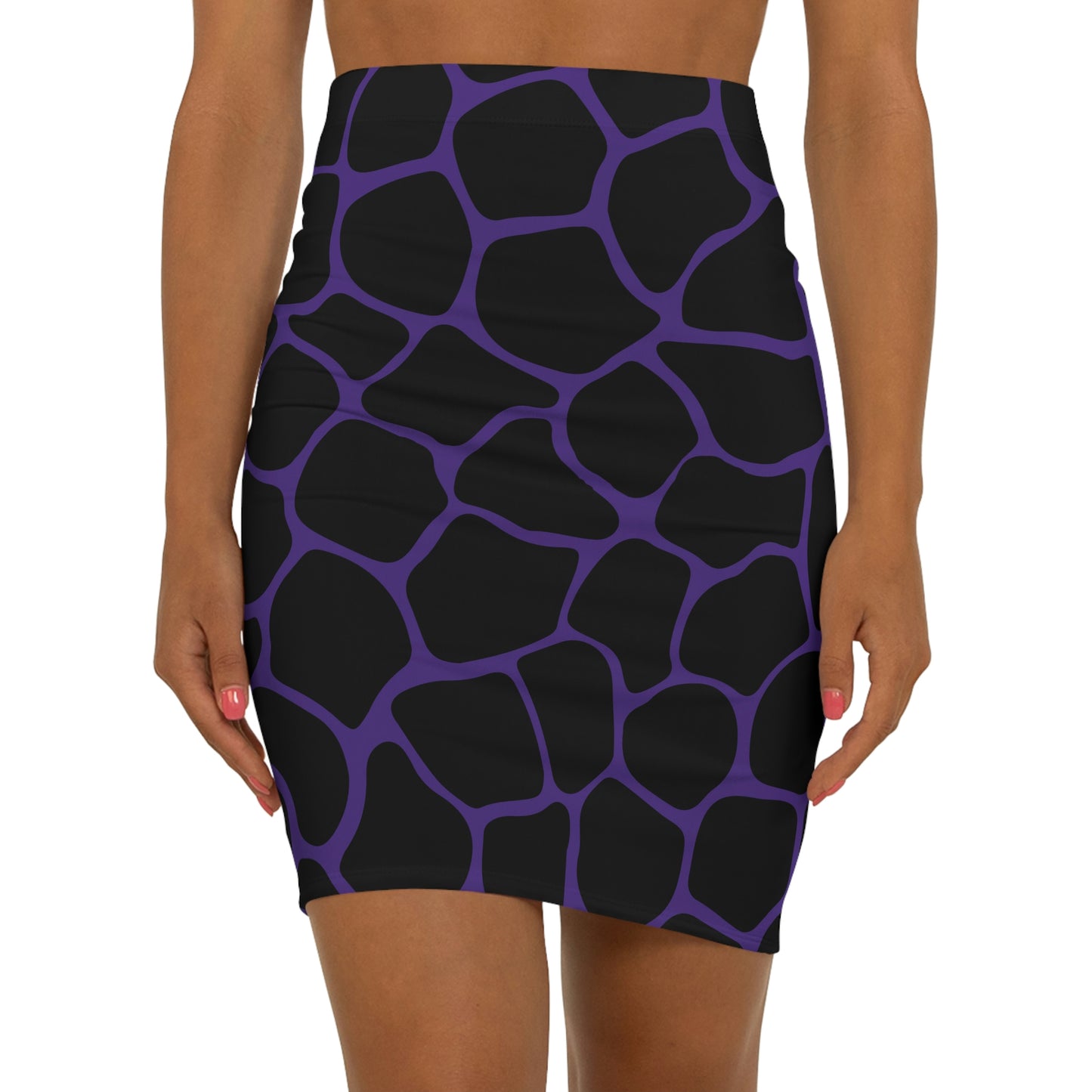 Battle Box Women's Purple Black Cobble Mini Skirt-U6