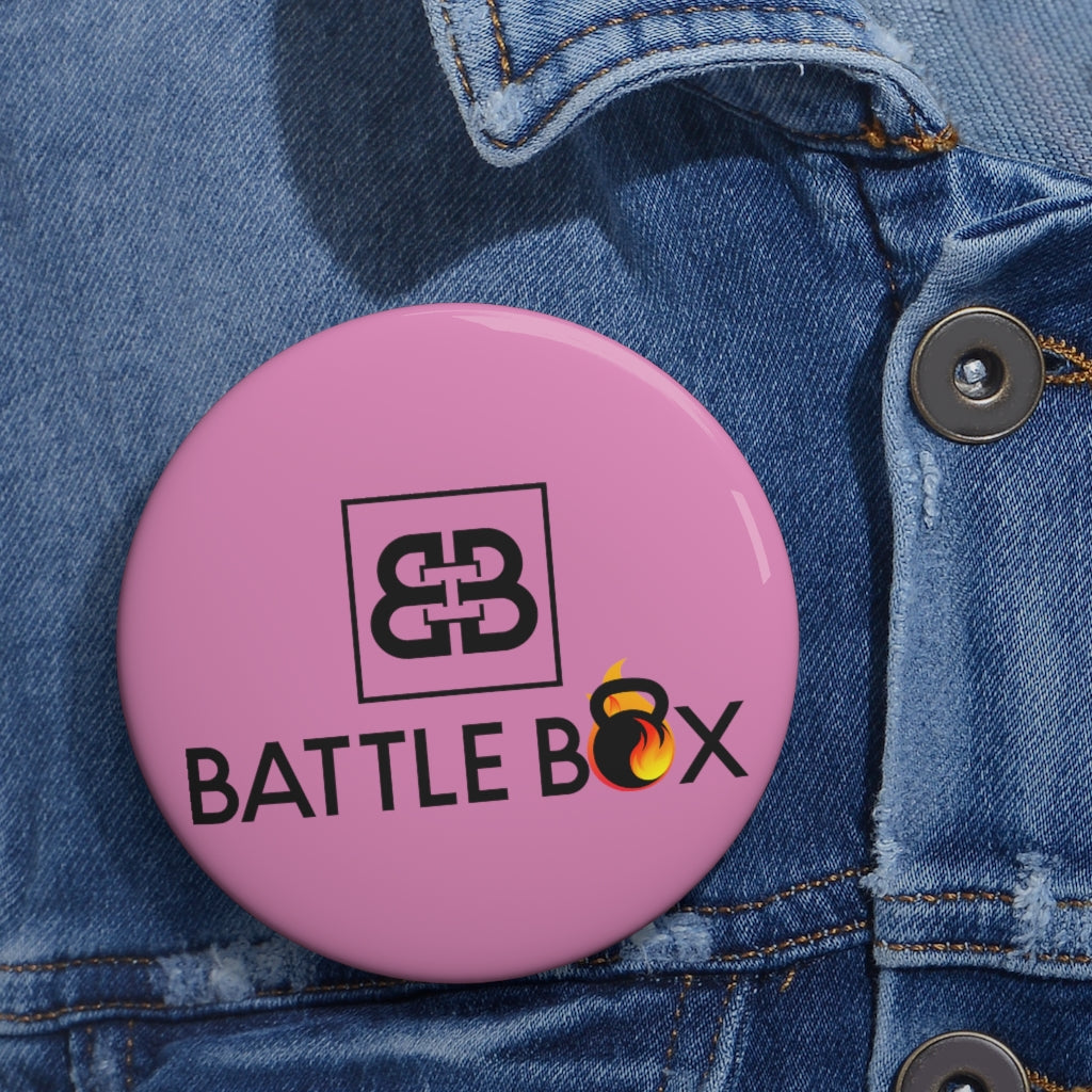 Pink Battle Box Pin Button