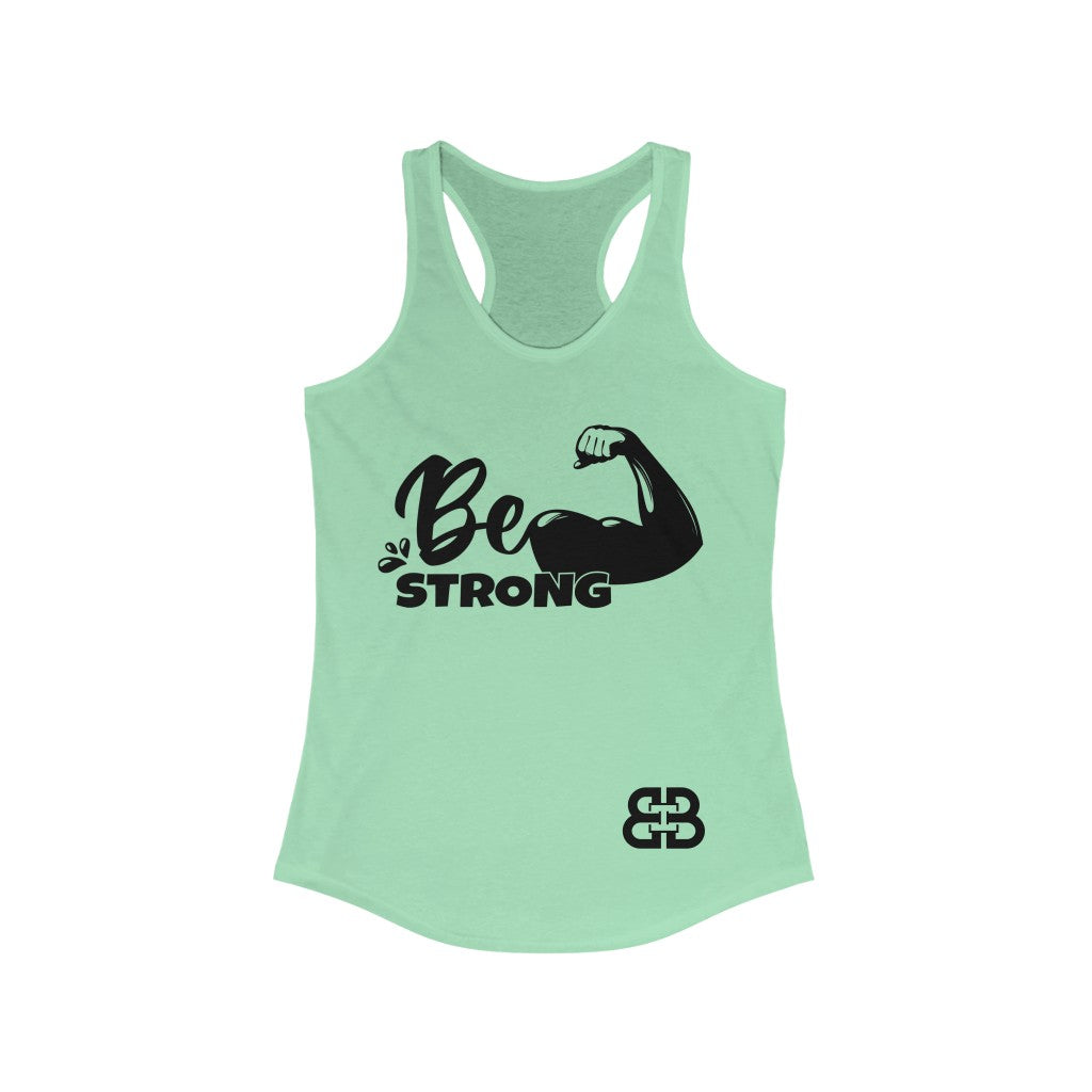 Women's Be Strong Battle Box Racerback Tank -2A