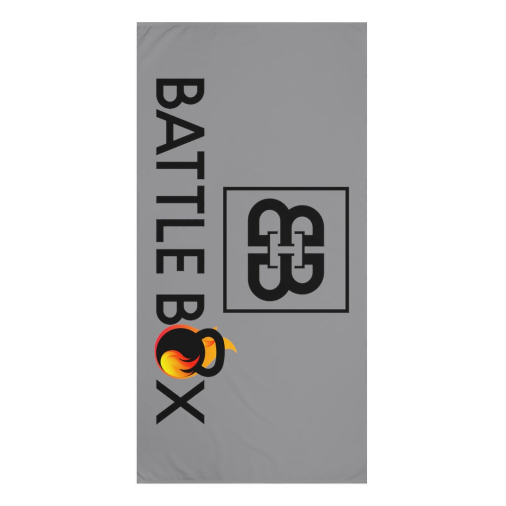 Gray Battle Box Gym Towel