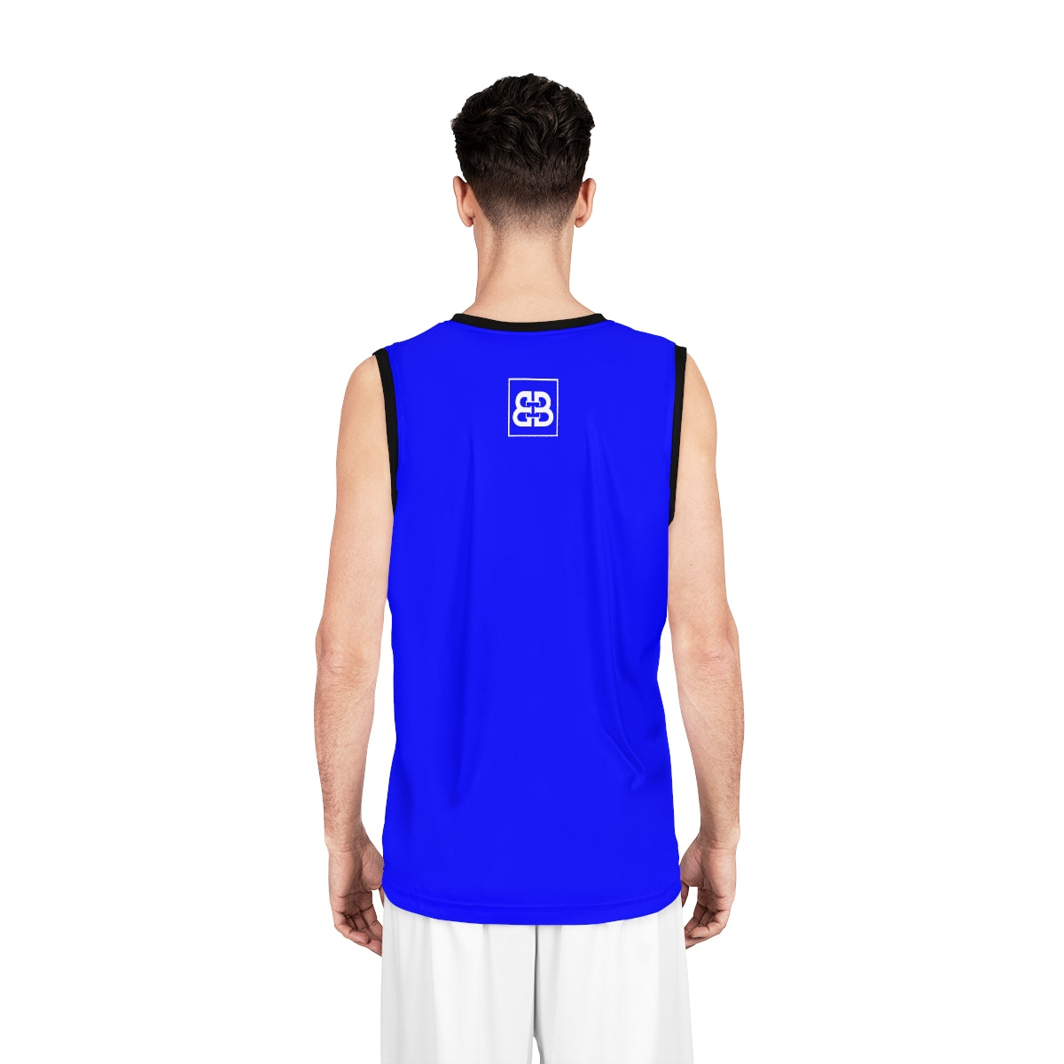 Battle Box Blue White Basketball Jersey