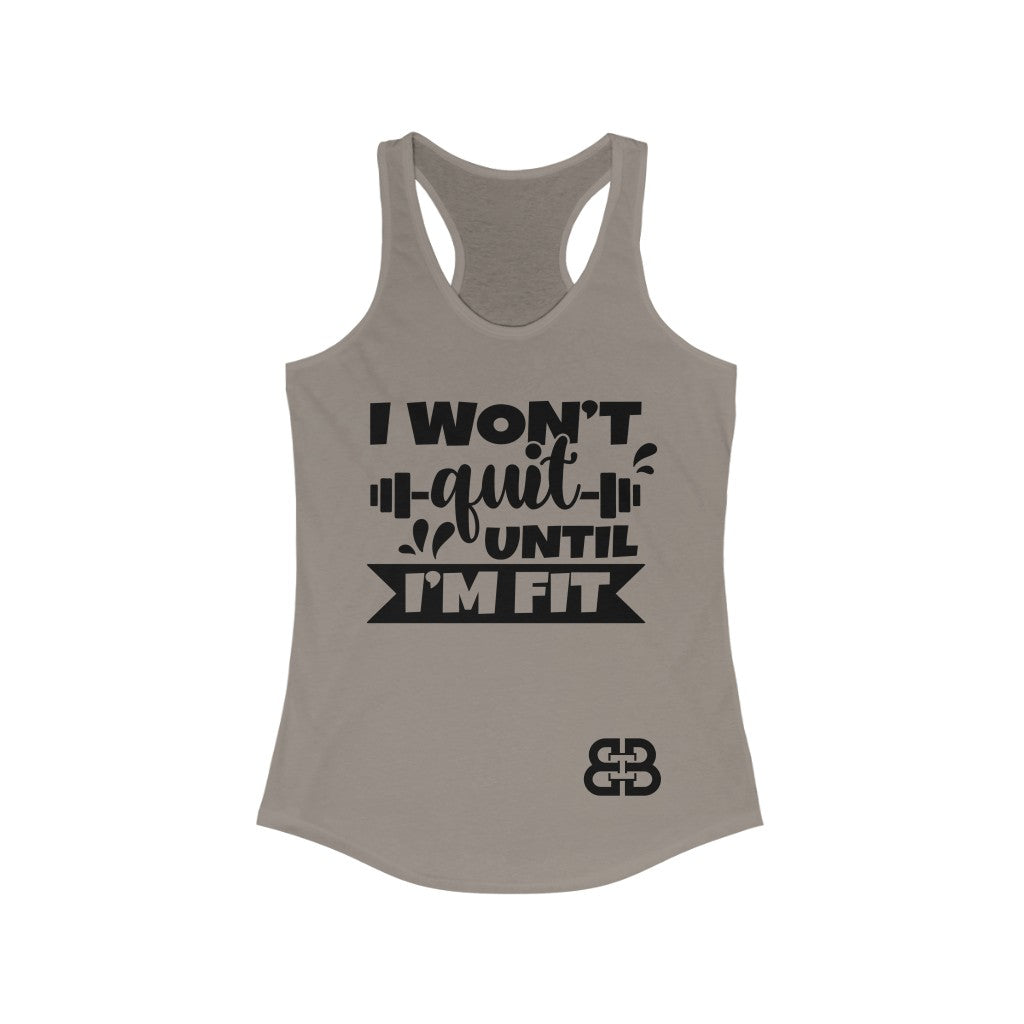 Women's Won't Quit Battle Box Racerback Tank -2A