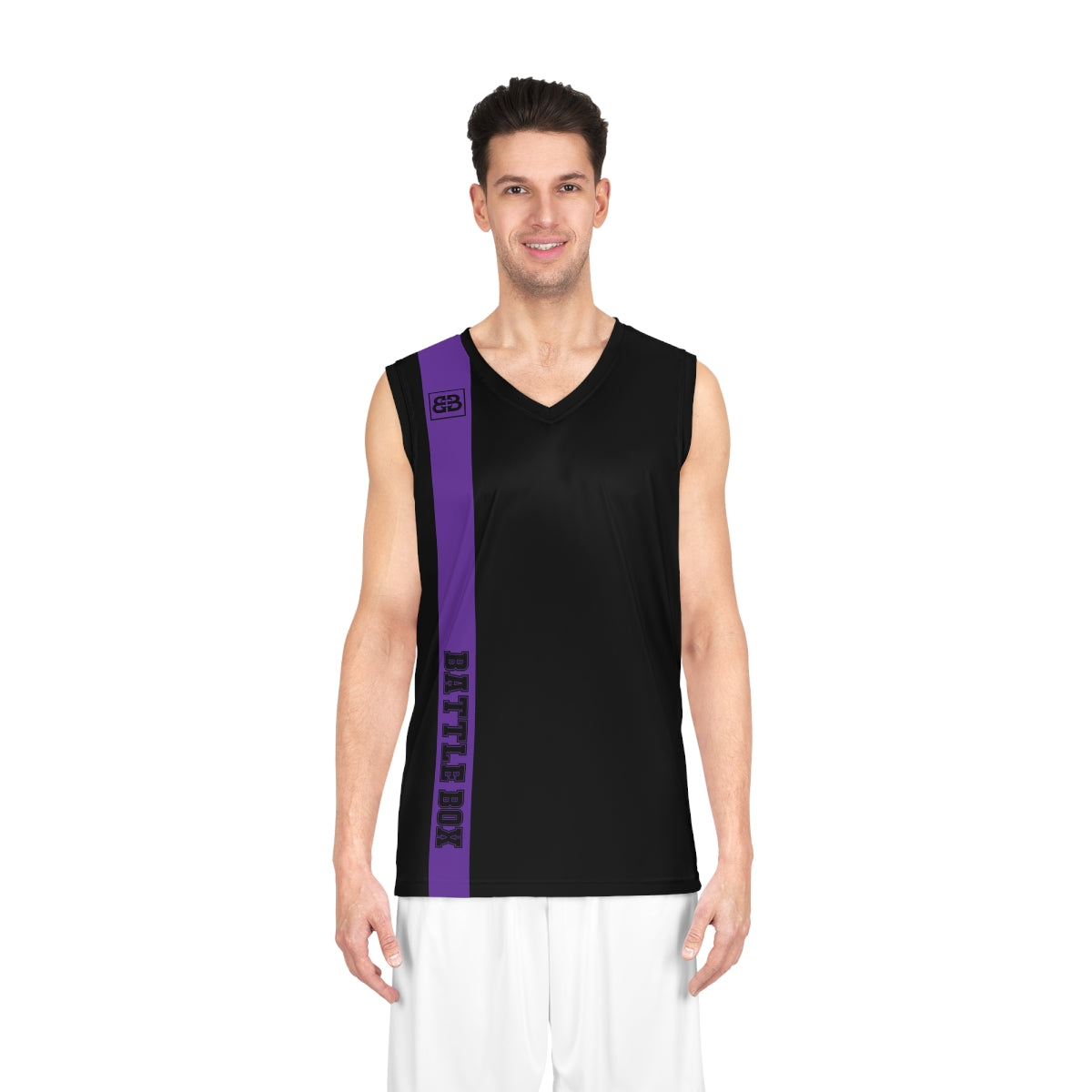 Battle Box Black Purple Basketball Jersey