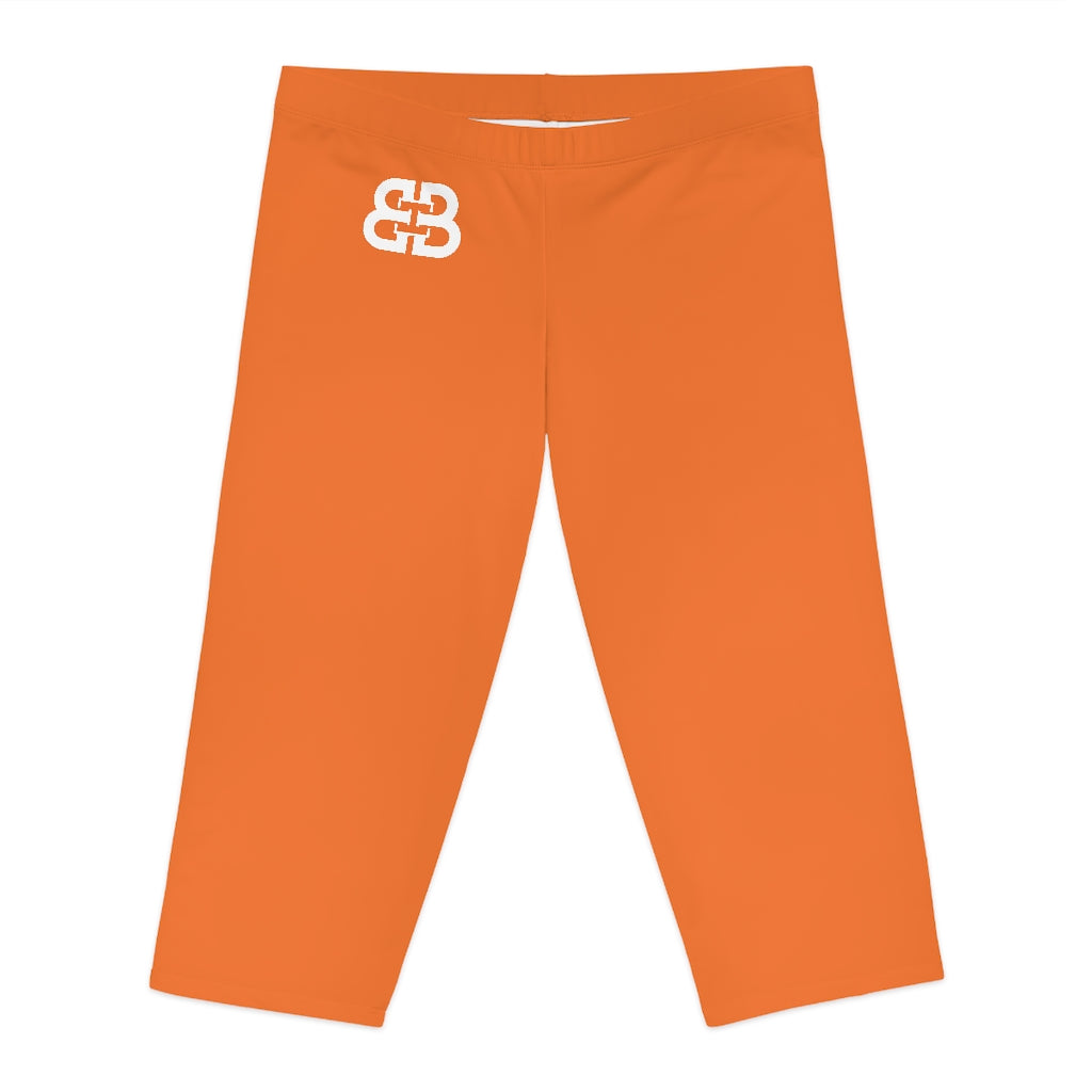 Battle Box [BB] Women's Orange Capri Leggings
