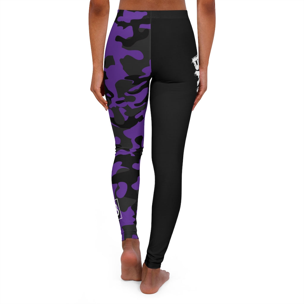Buy Black & Purple Leggings for Women by Bitterlime Online | Ajio.com
