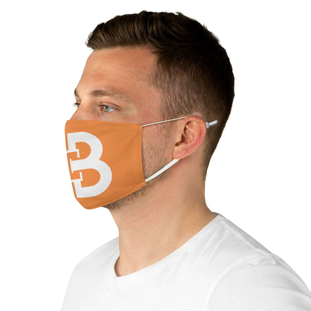 Orange Battle Box Fabric Face Mask
