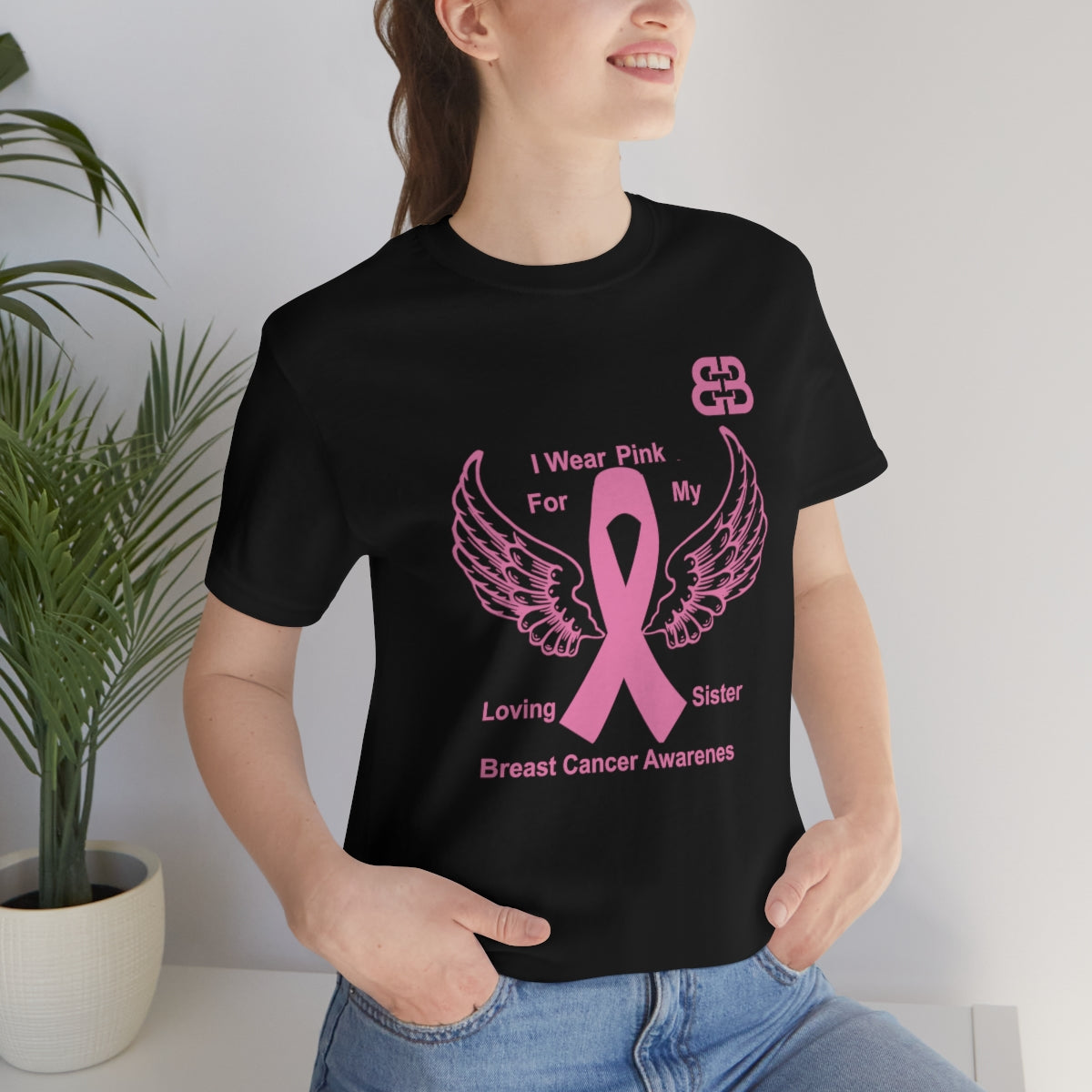 Battle Box Unisex Jersey Short Sleeve Tee - Breast Cancer Awareness Sister