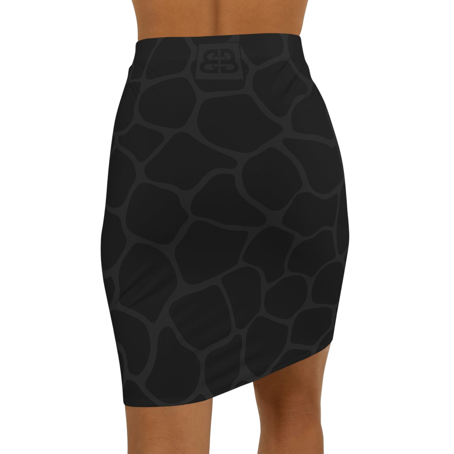 Battle Box Women's Black Gray Cobble Mini Skirt-U6