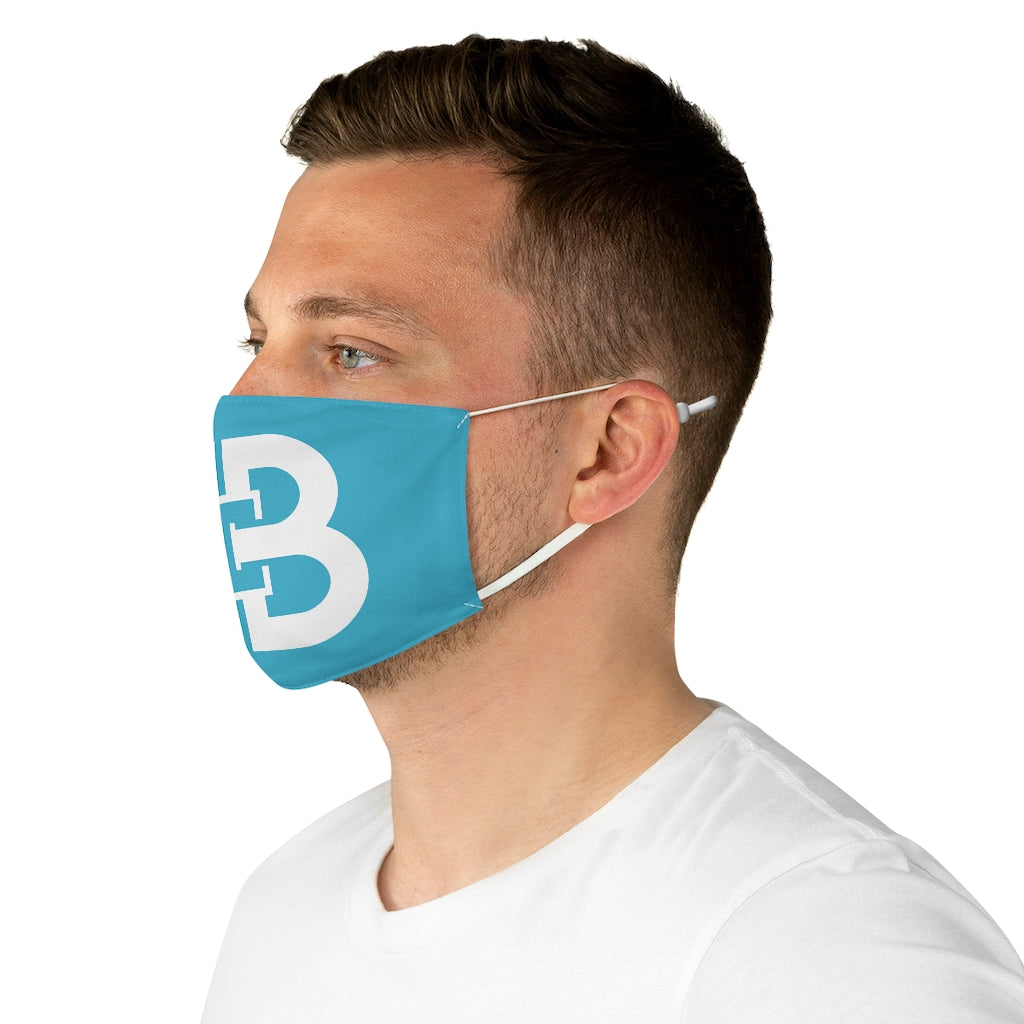 Teal Battle Box Fabric Face Mask