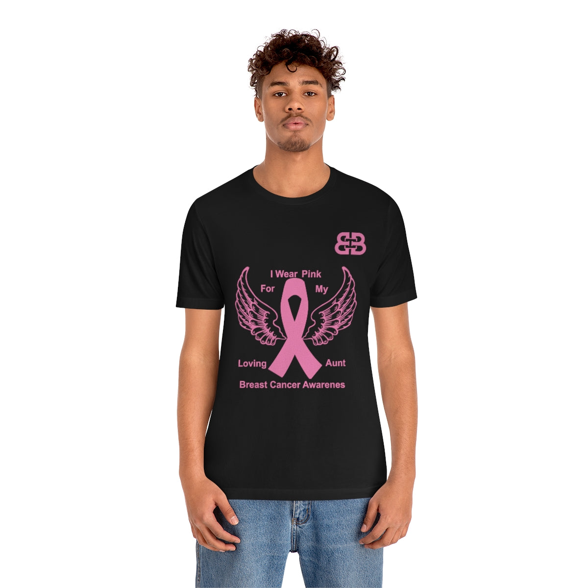 Battle Box Unisex Jersey Short Sleeve Tee - Breast Cancer Awareness Aunt