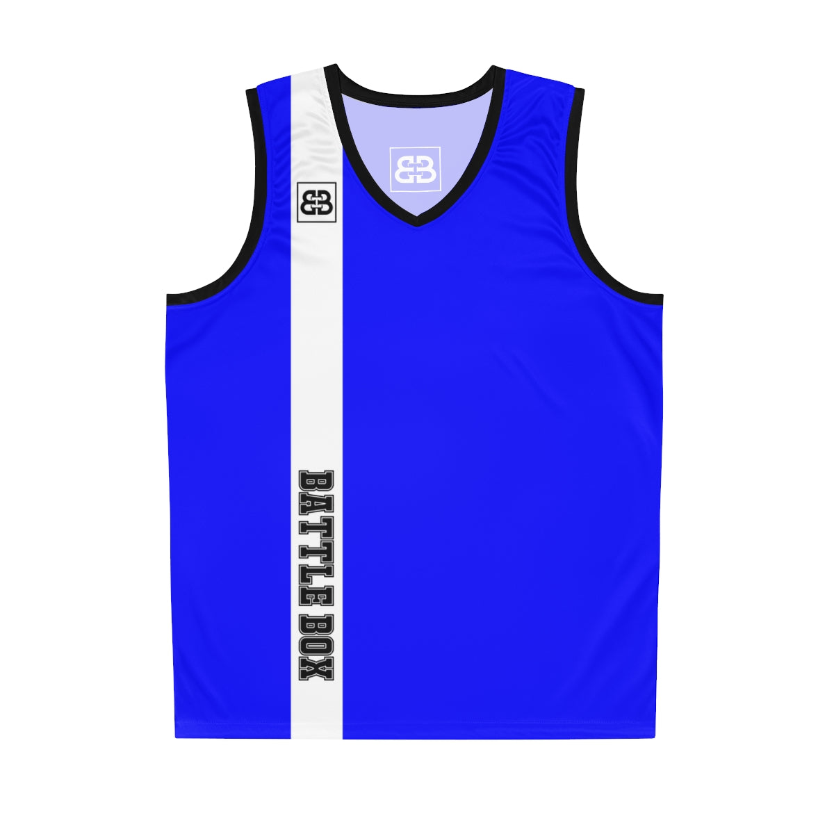 Battle Box Blue White Basketball Jersey