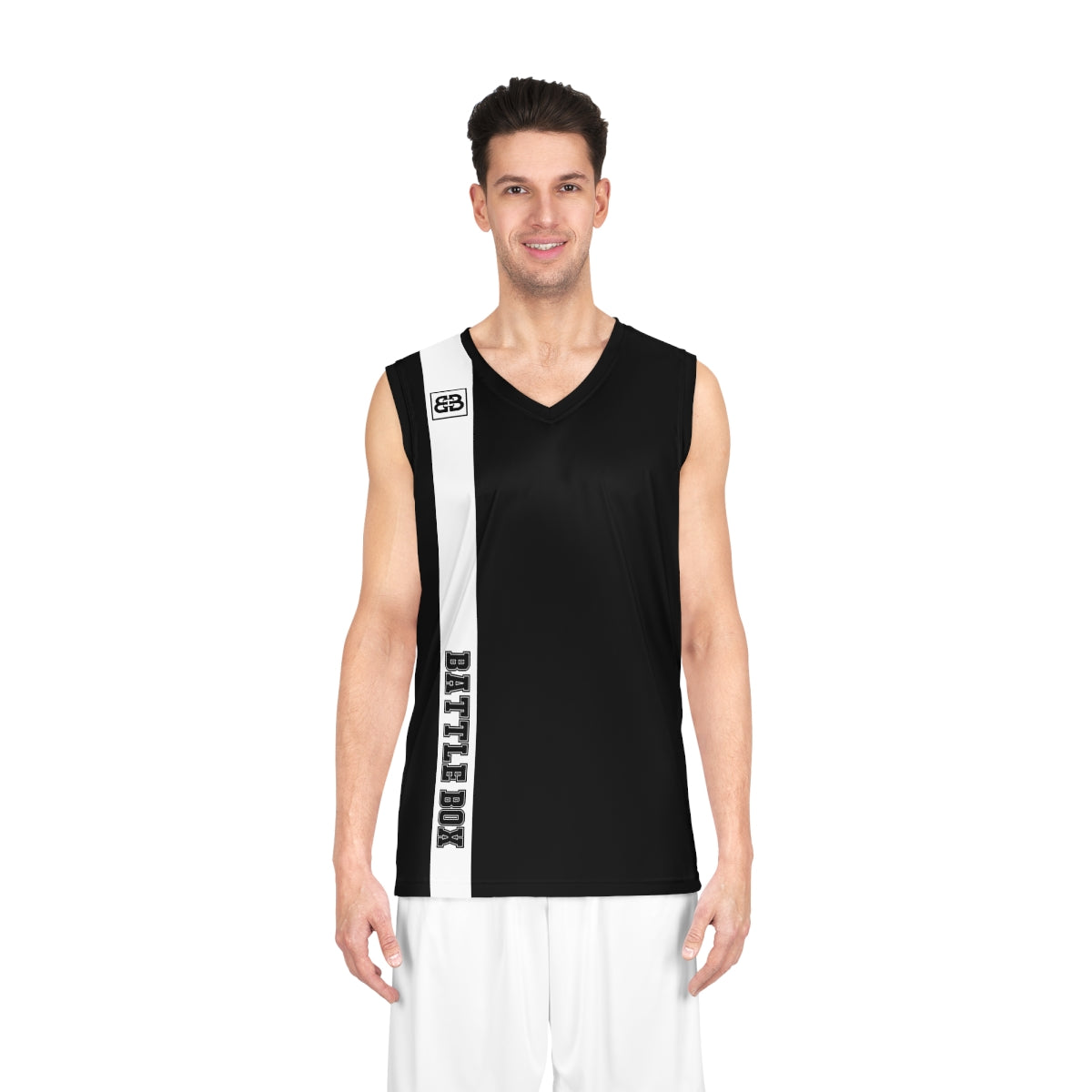 Battle Box Black White Basketball Jersey