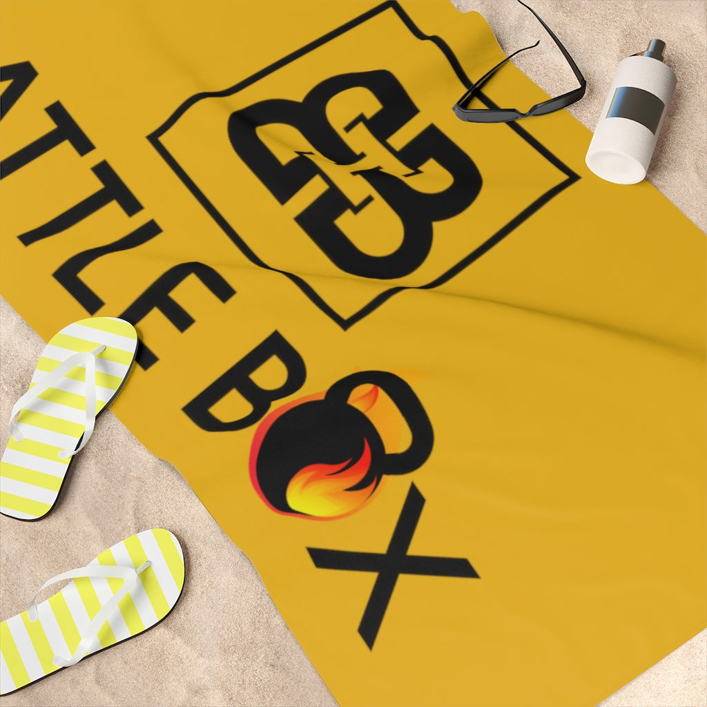 Yellow Battle Box Gym Towel