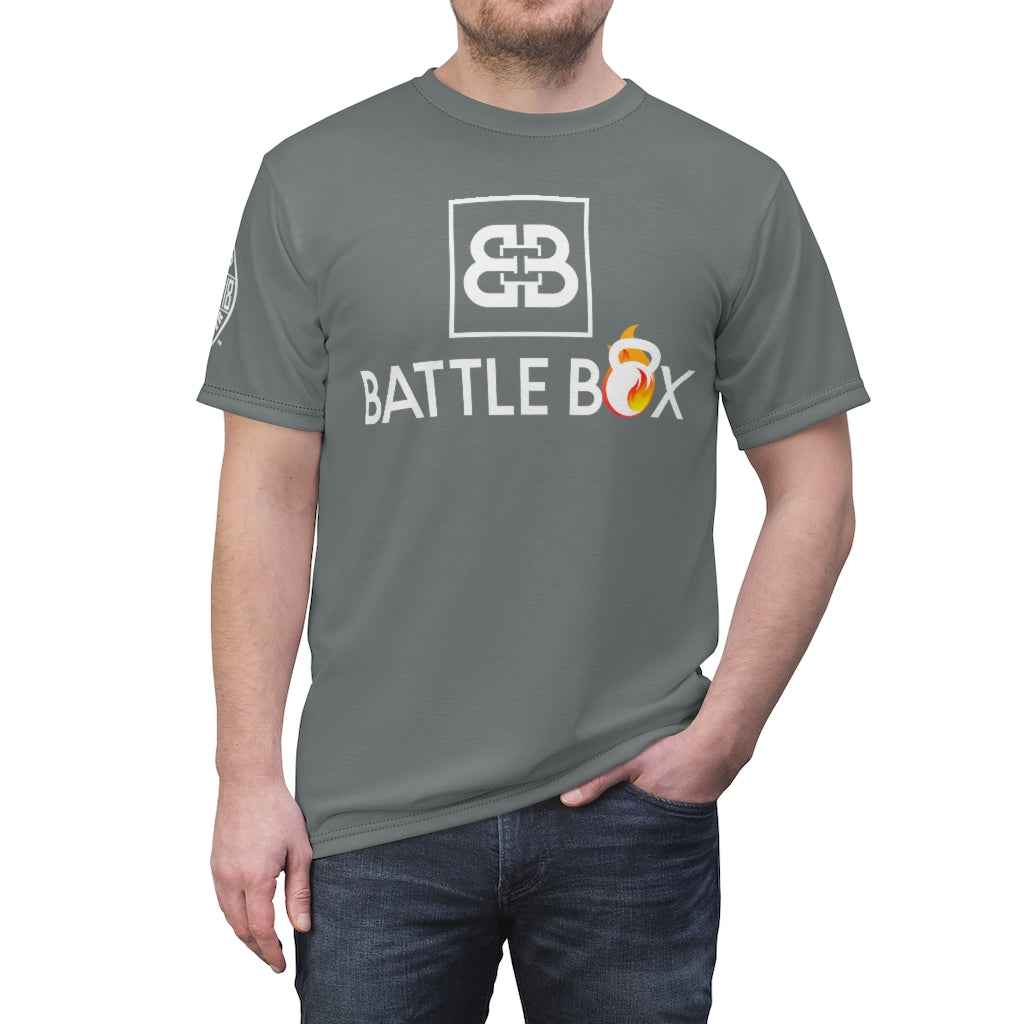 Battle Box Unisex Triple Print Gray T-Shirt