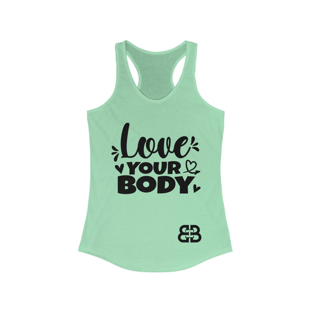 Women's Love Your Body Battle Box Racerback Tank -2A