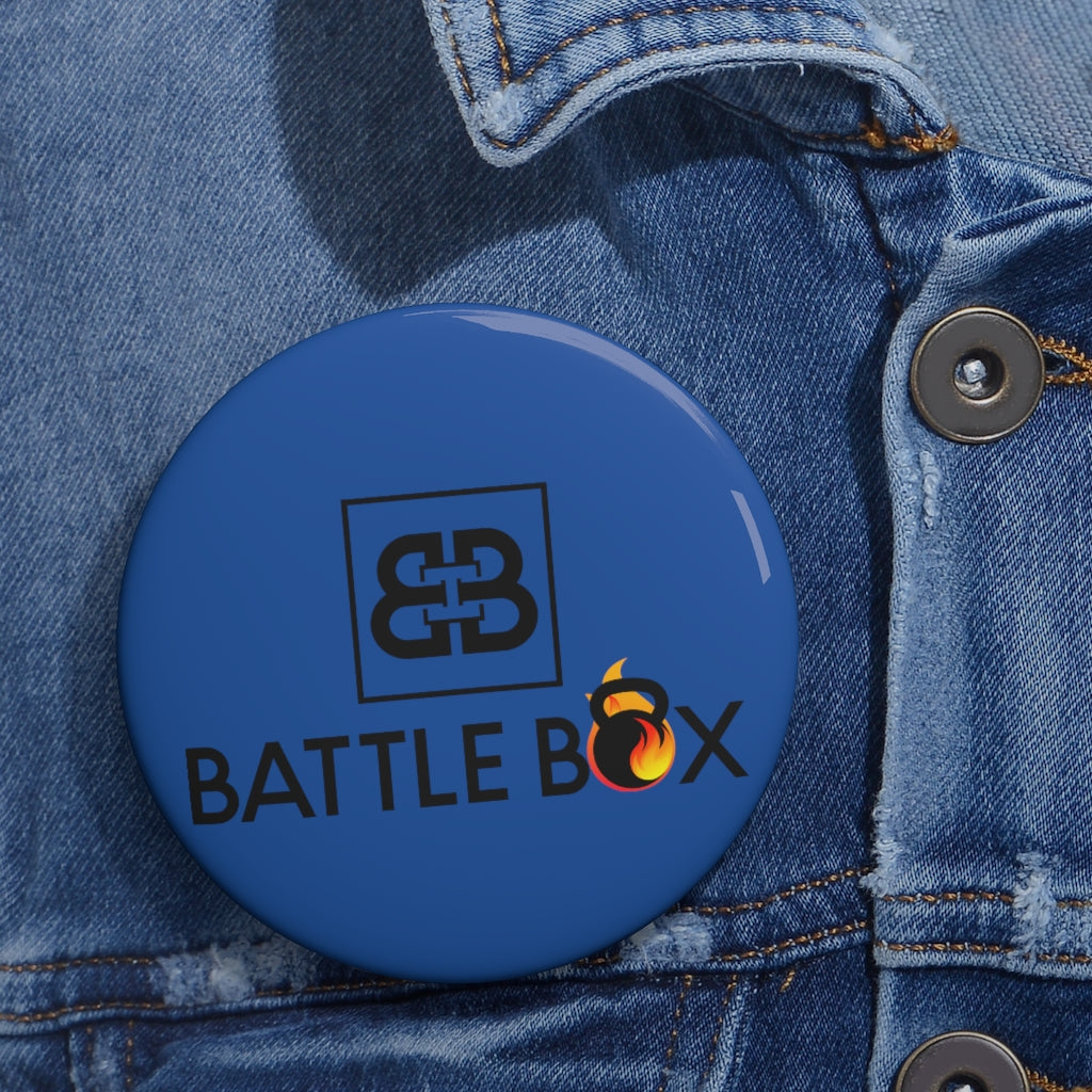 Navy Battle Box Pin Button