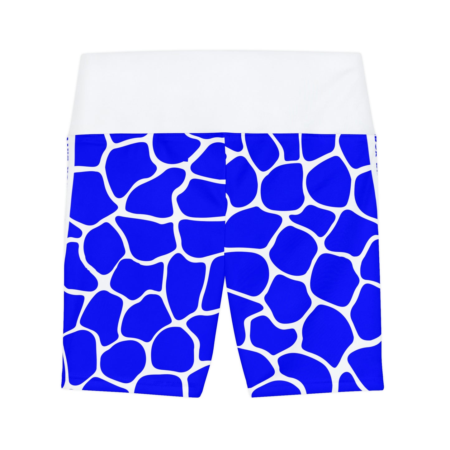 Battle Box Blue/White Cobble Women's Workout Shorts-T1