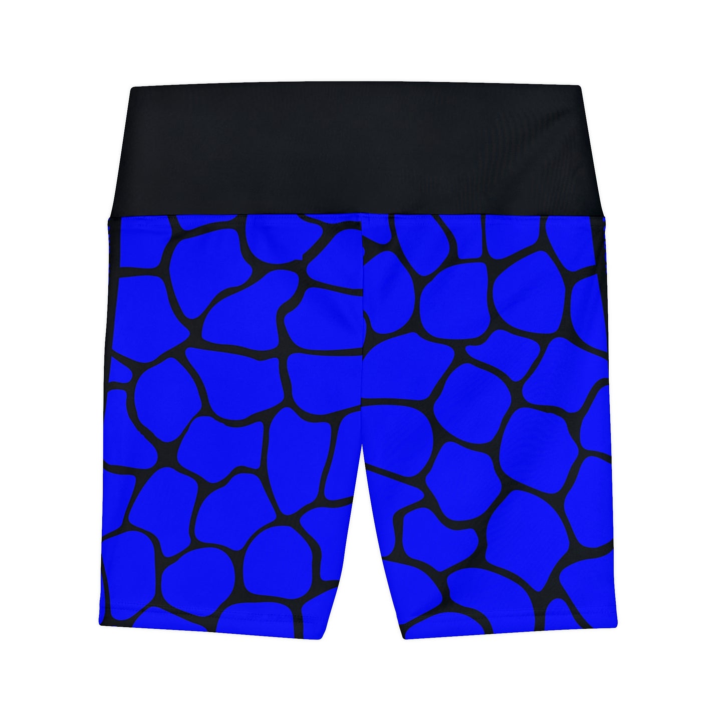 Battle Box Blue/Black Cobble Women's Workout Shorts-T1