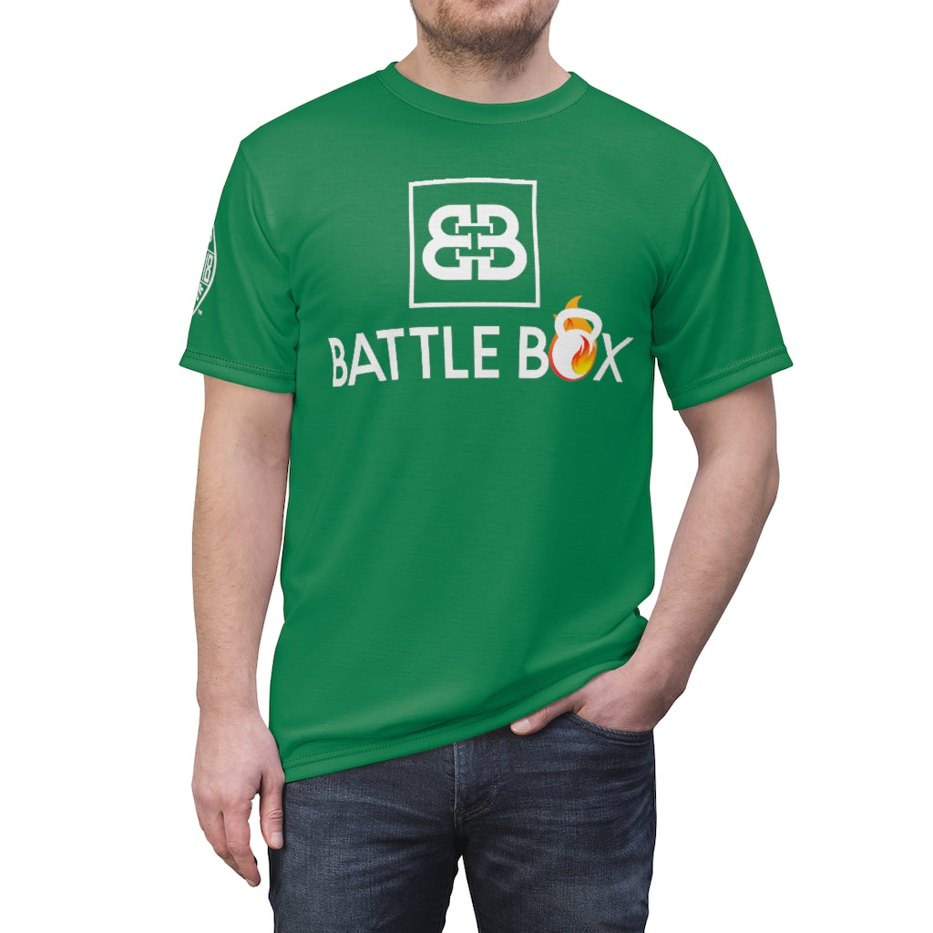 Battle Box Unisex Triple Print Green T-Shirt