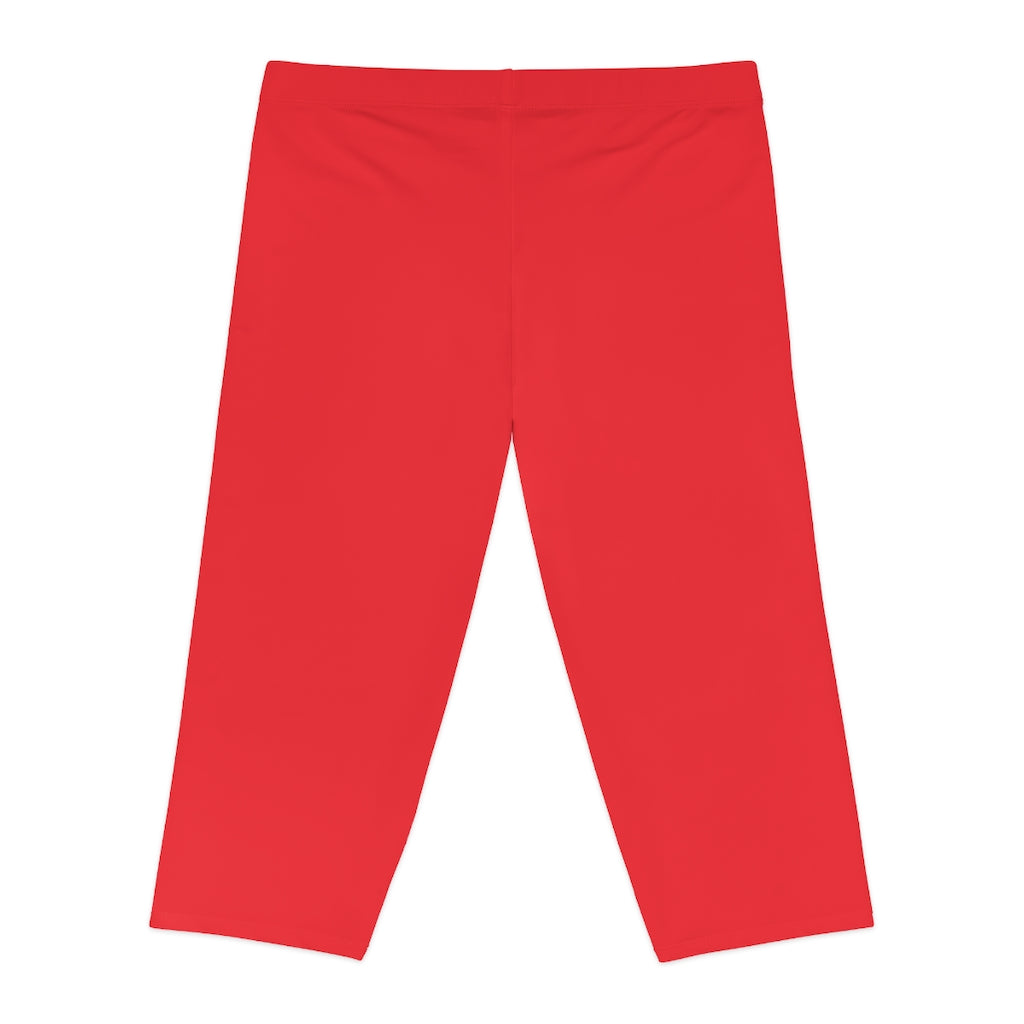 Battle Box [BB] Women's Red Capri Leggings