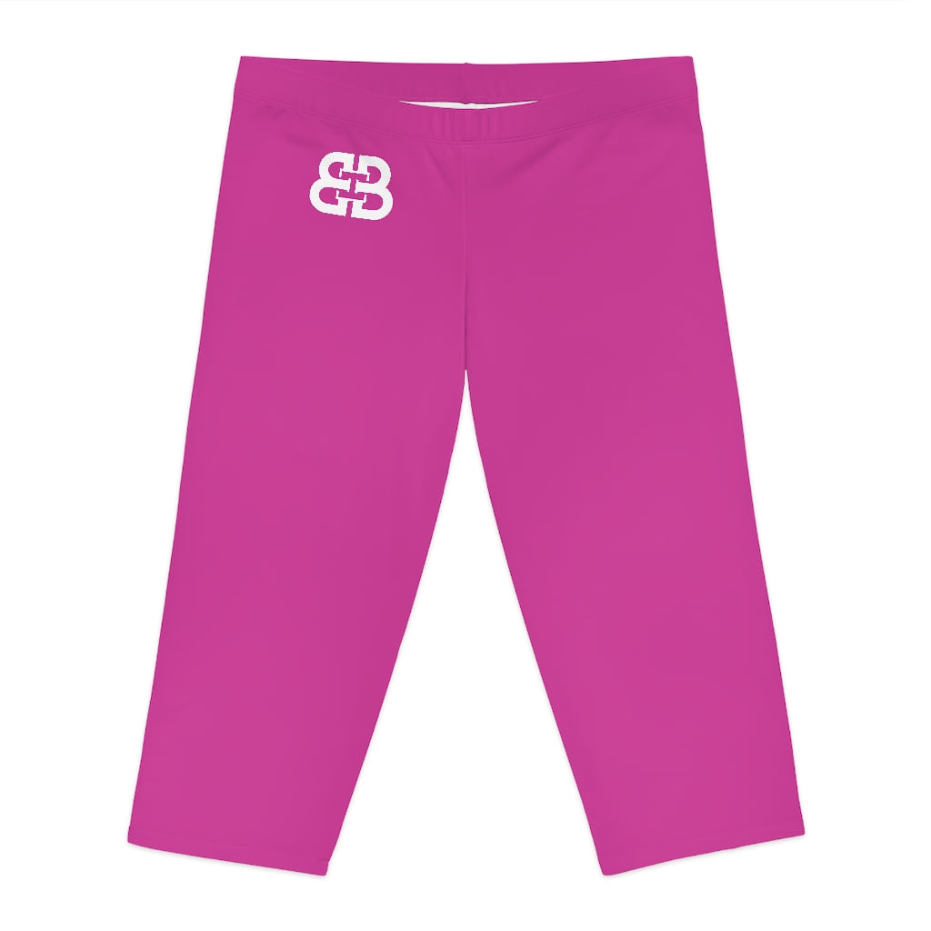 Battle Box [BB] Women's Pink Capri Leggings