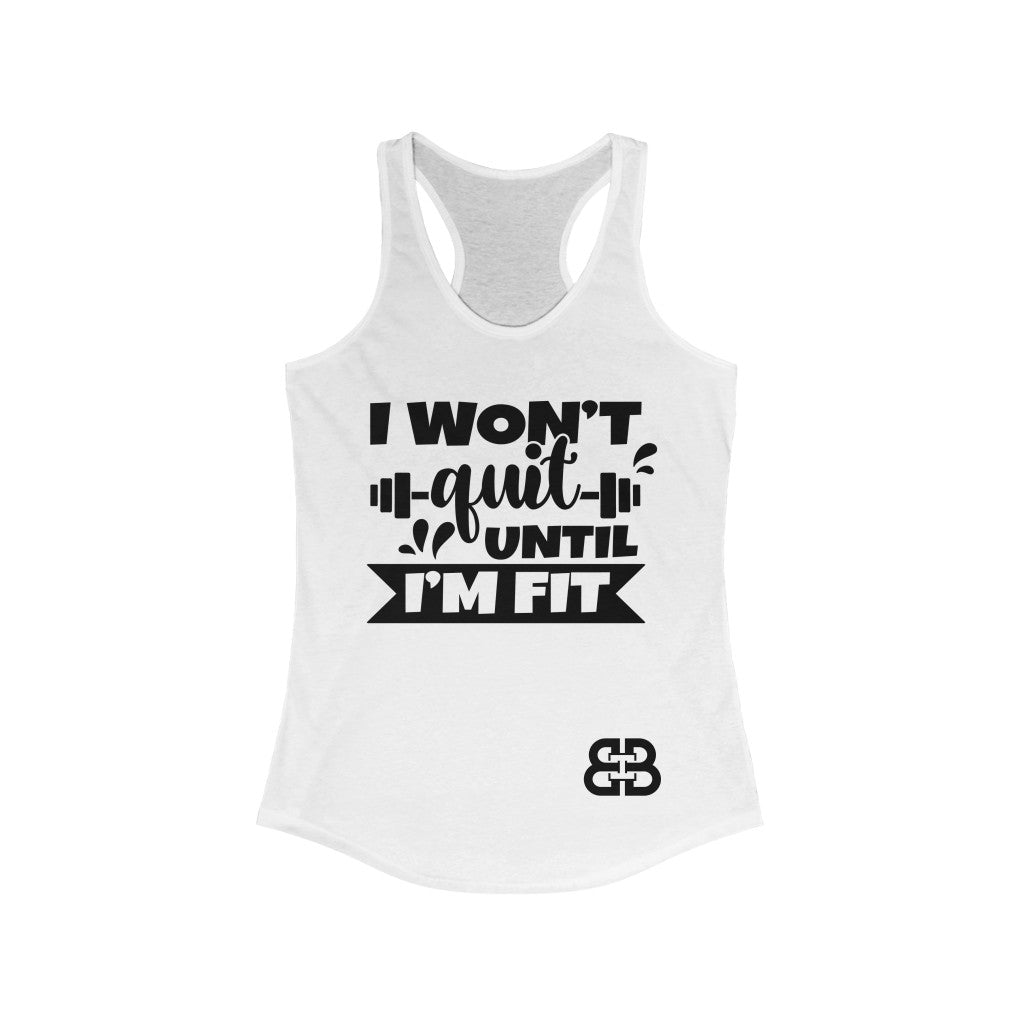 Women's Won't Quit Battle Box Racerback Tank -2A