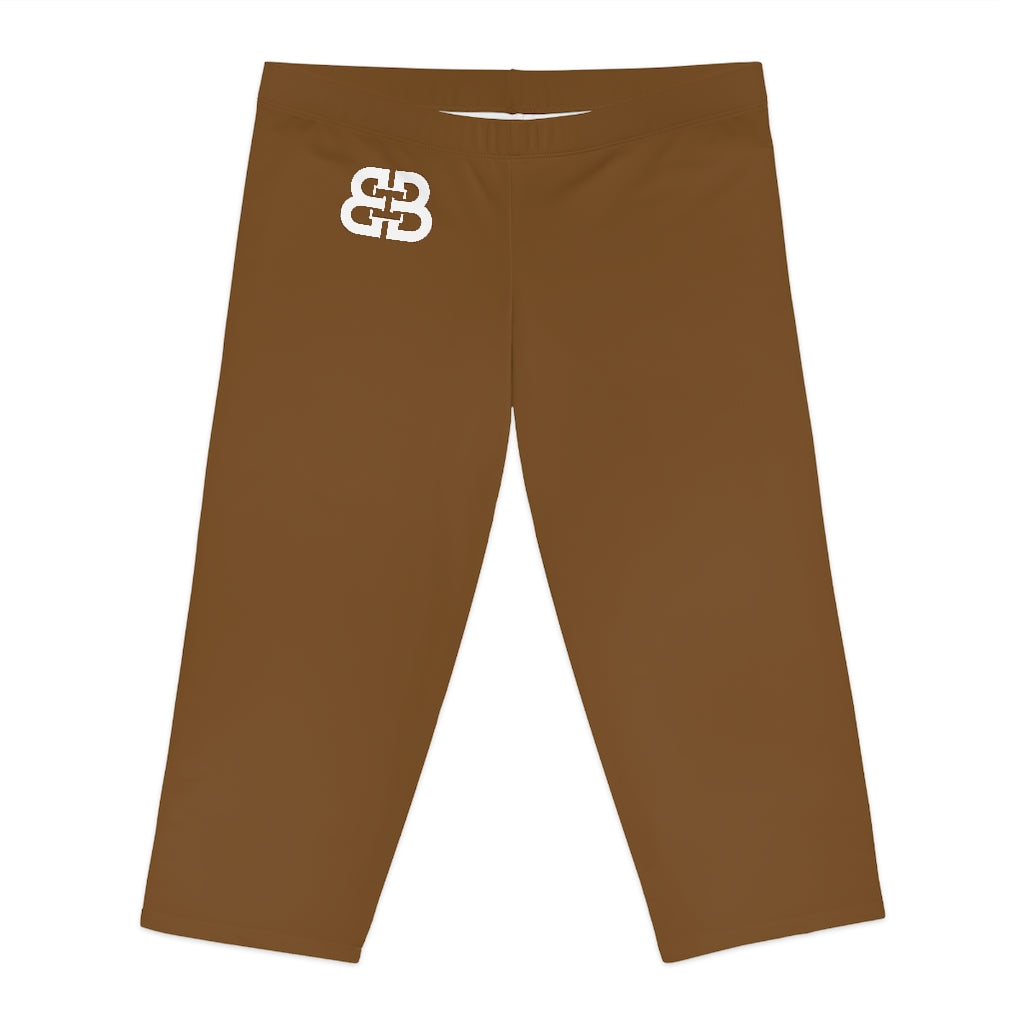 Battle Box [BB] Women's Brown Capri Leggings