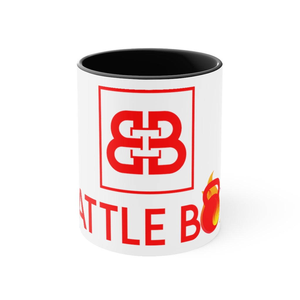 Battle Box Accent Red Logo Coffee Mug, 11oz