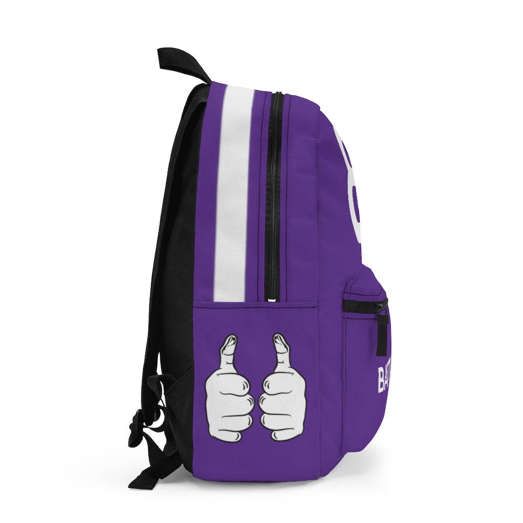 Battle Box Gym Fitness Purple Train Hard Backpack