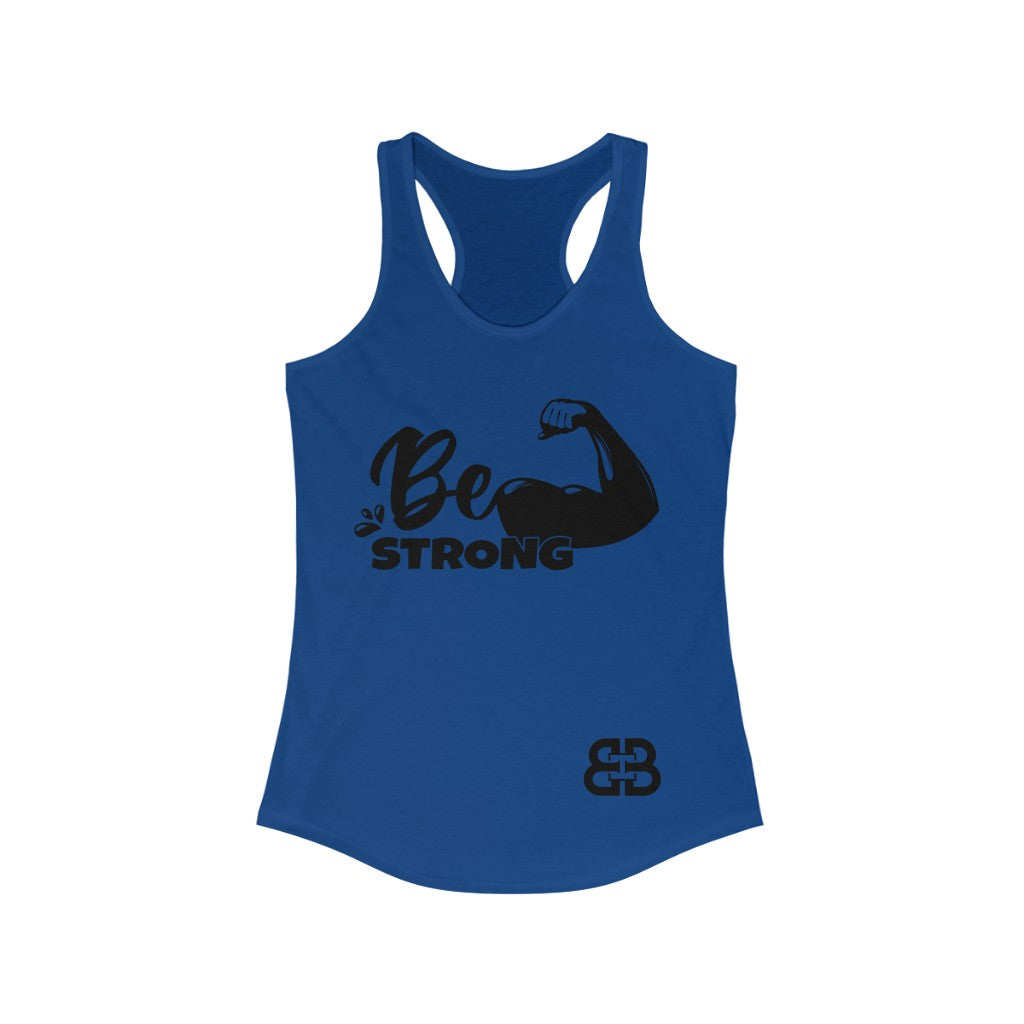 Women's Be Strong Battle Box Racerback Tank -2A