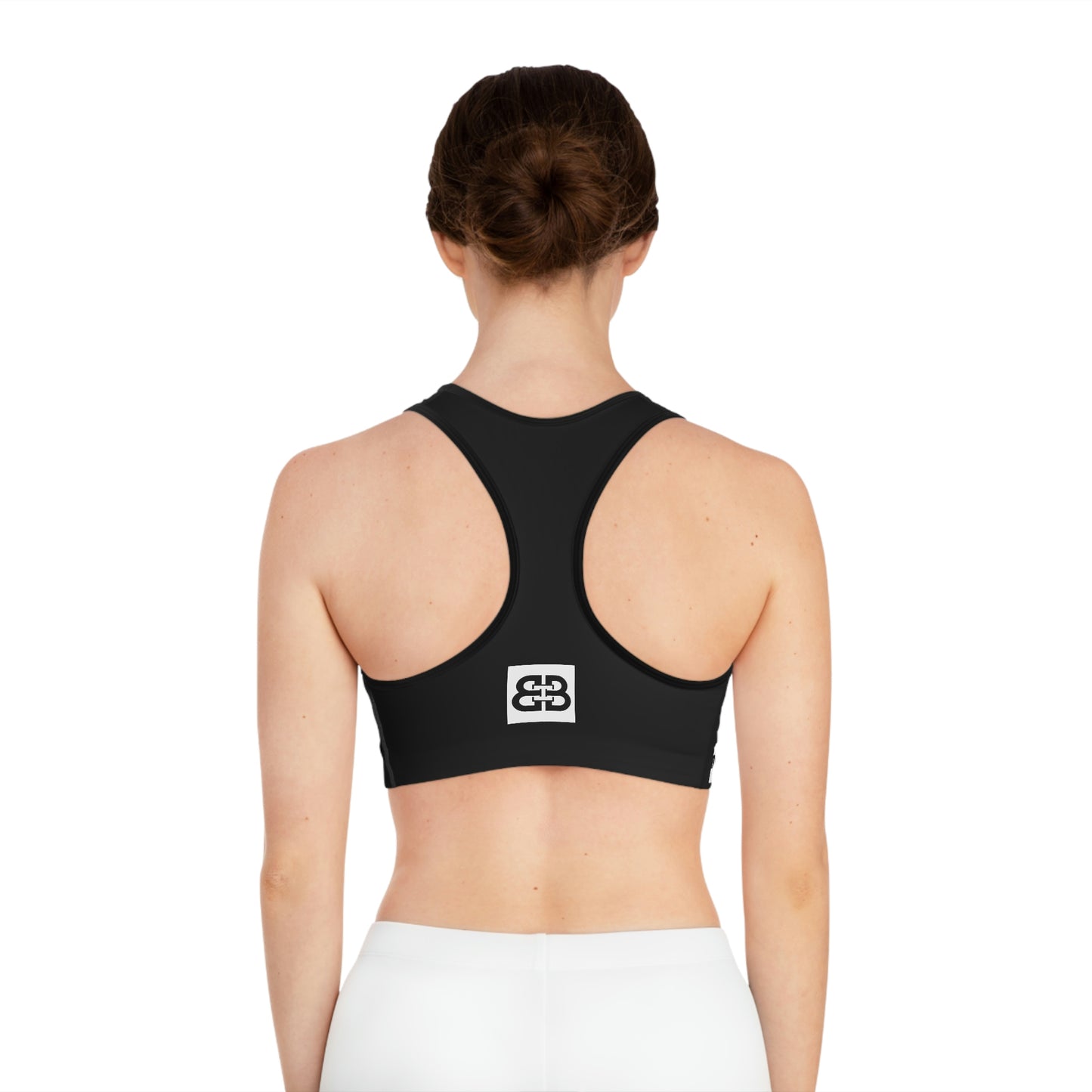 Battle Box Black/White Sports Bra-T7