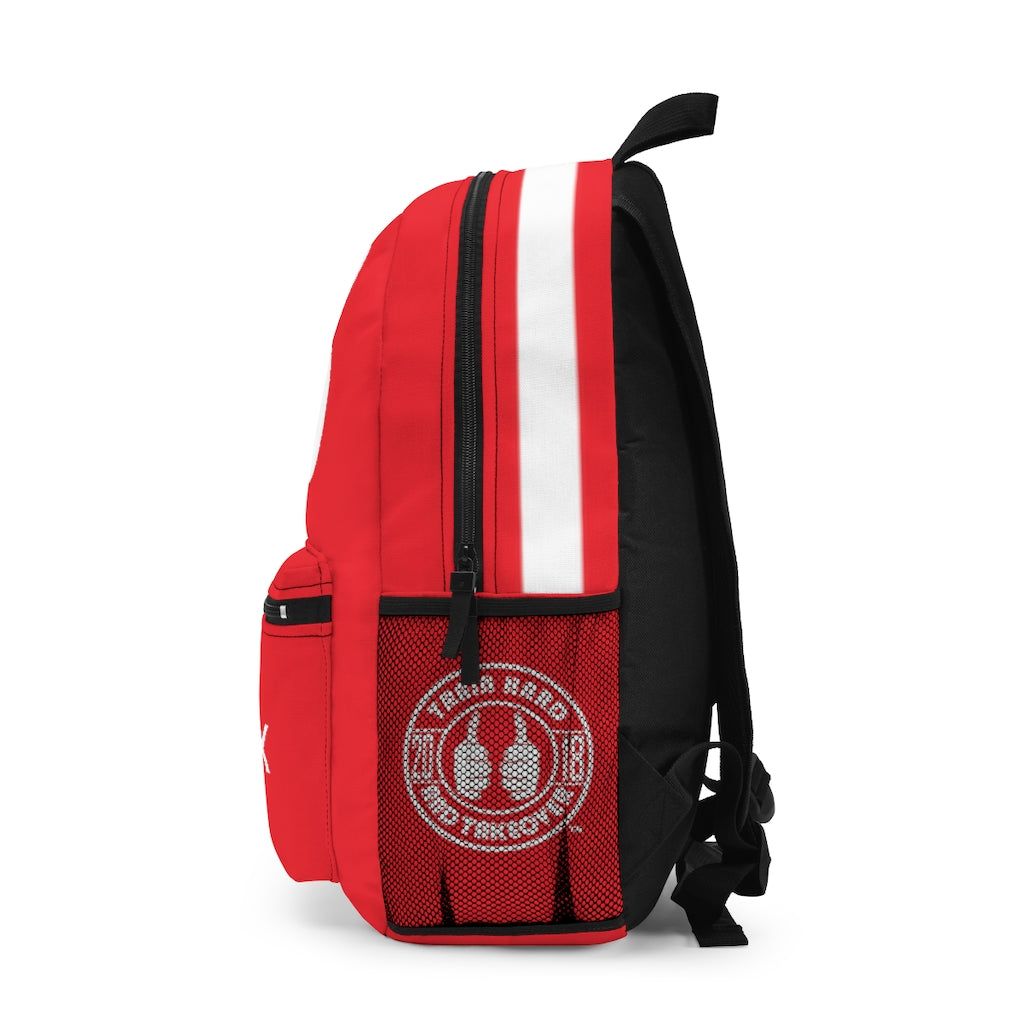Battle Box Gym Fitness Red Train Hard Backpack