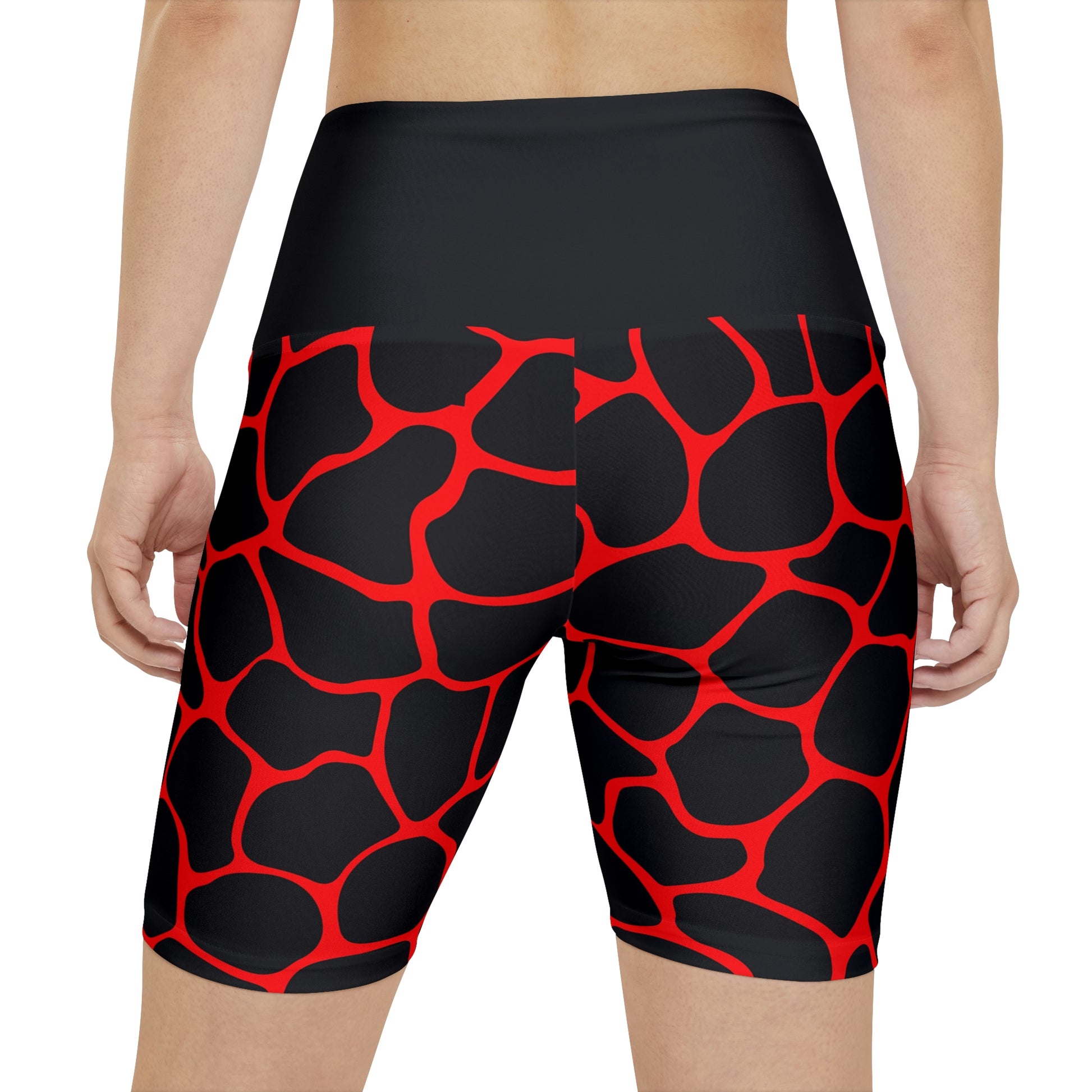 Battle Box Red/Black Women's Workout Shorts-T1 – Battle Box Wellness